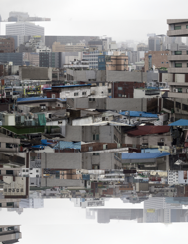 seoul cityscape digital photomontage artwork