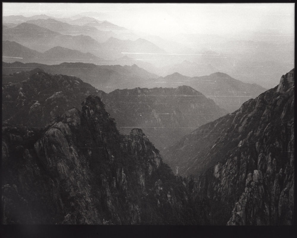 Yellow Mountains China black and white analogue film photograph artwork